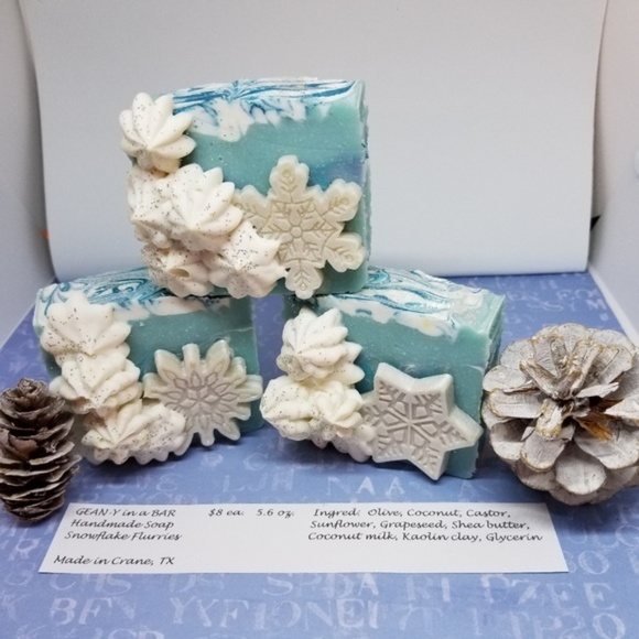 GEAN-Y in a BAR Other - Snowflake Flurries - Homemade - Handmade Soap